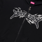 ZIP UP HOODIE LOGO BLACK